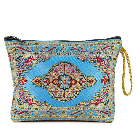 traditional patterned makeup bag