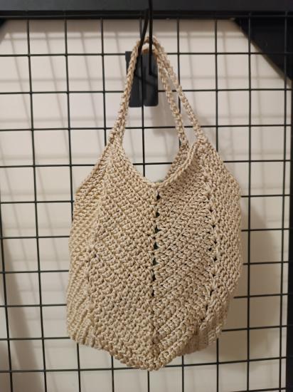 Hand knitted bag