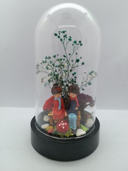 Lover themed bowl terrarium.