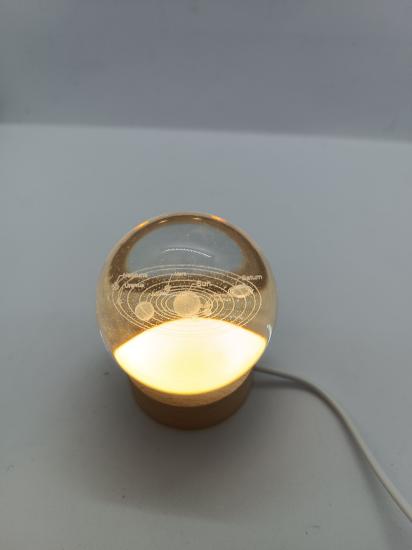 USB powered illuminated globe with planets figure