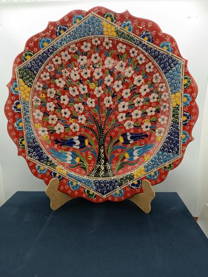 Tree of life themed handmade decorative plate