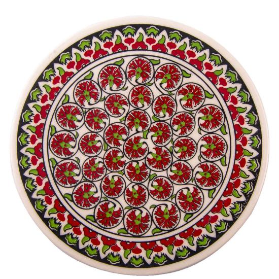 Traditional patterned ceramic trivet 16 cm.