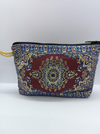 traditional patterned makeup bag